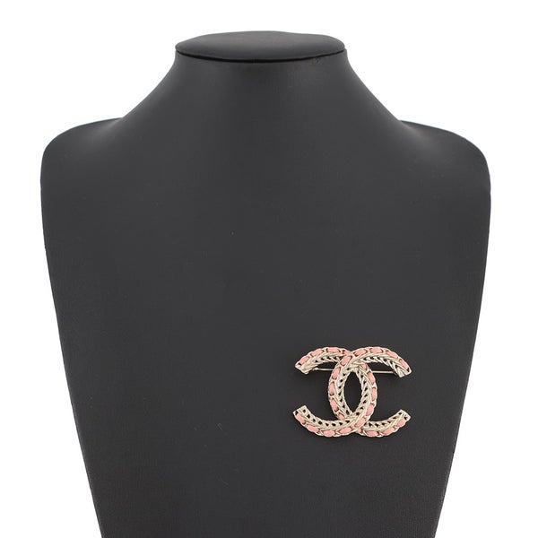 シャネル ブローチ ココマーク チェーンモチーフ メタル レザー B22S AB8317 CHANEL アクセサリー