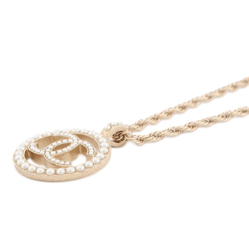 シャネル ネックレス ココマーク サークル フェイクパール A21V CHANEL アクセサリー