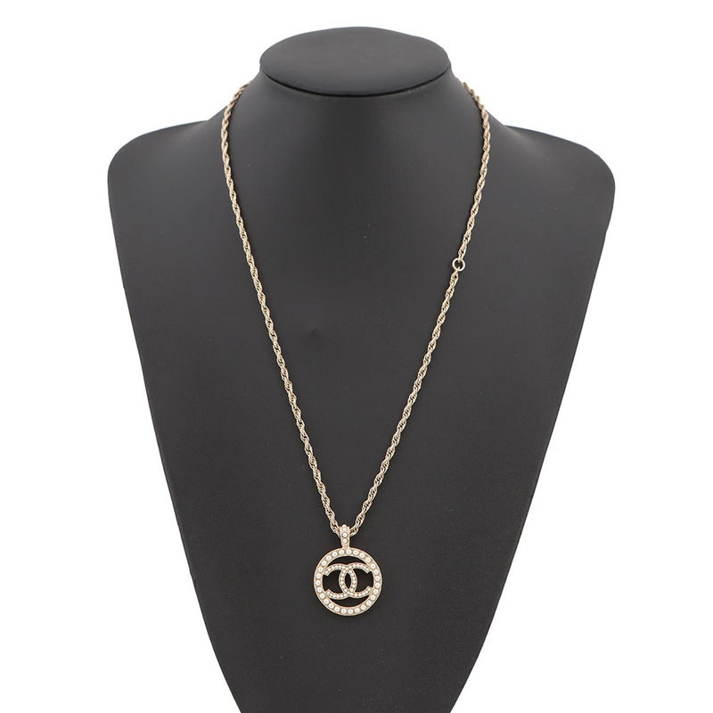 シャネル ネックレス ココマーク サークル フェイクパール A21V CHANEL アクセサリー