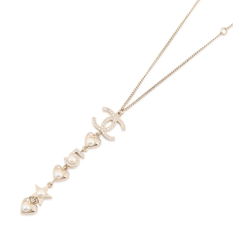シャネル ネックレス ココマーク スター/ハート/ナンバー5 モチーフ ラインストーン メタル フェイクパール B19B CHANEL アクセサリー