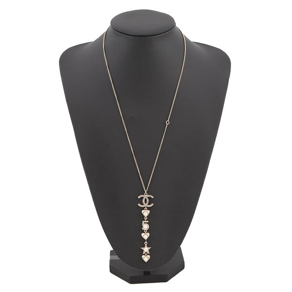 シャネル ネックレス ココマーク スター/ハート/ナンバー5 モチーフ ラインストーン メタル フェイクパール B19B CHANEL アクセサリー