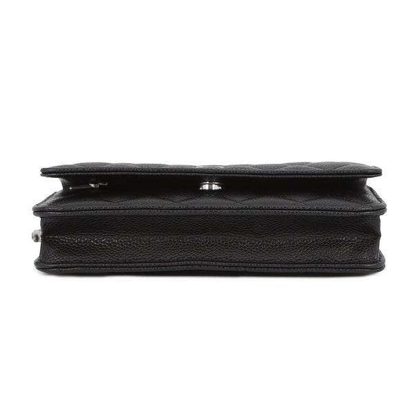 シャネル チェーンウォレット クラシック マトラッセ ココマーク キャビアスキン AP0250 CHANEL 財布 黒
