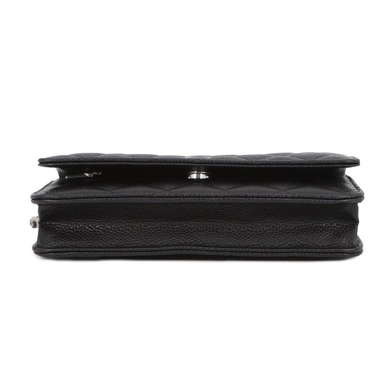 シャネル チェーンウォレット クラシック マトラッセ ココマーク キャビアスキン AP0250 CHANEL 財布 黒
