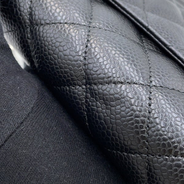 シャネル チェーンウォレット クラシック マトラッセ ココマーク キャビアスキン AP0250 CHANEL 財布 黒