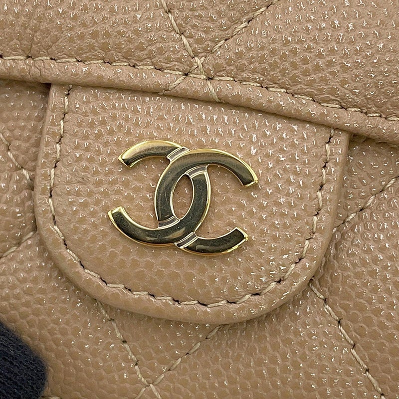 シャネル 三つ折り財布 マトラッセ ココマーク クラシック スモール フラップ ウォレット キャビアスキン AP0230 CHANEL