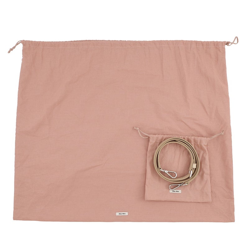 ミュウミュウ ハンドバッグ カーフレザー 5BA328 Miu Miu 2way ベージュ