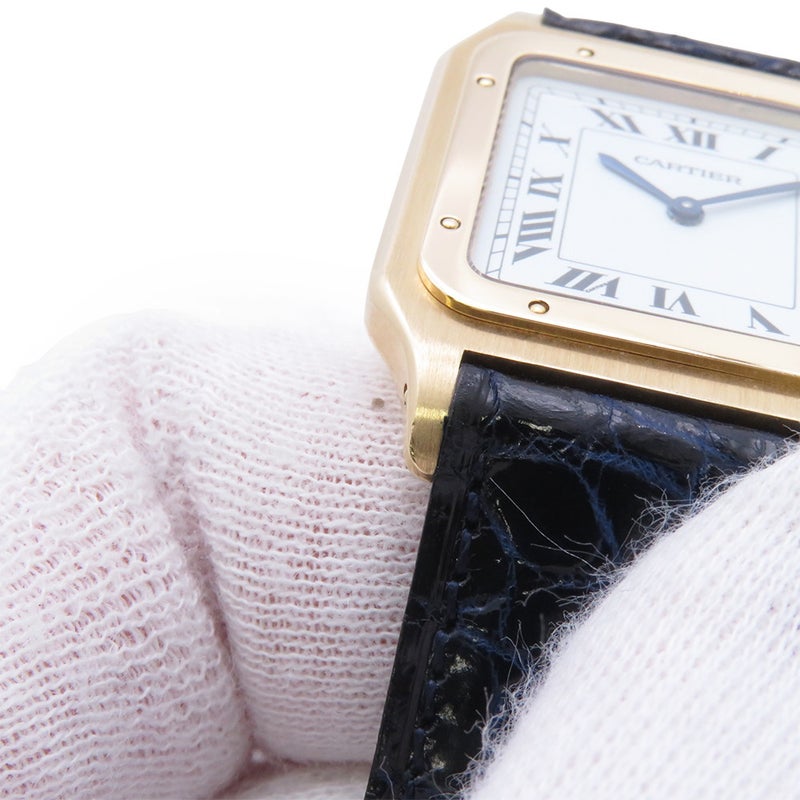 カルティエ サントス デュモン LM エクストラフラット 96054 Cartier 腕時計 白文字盤