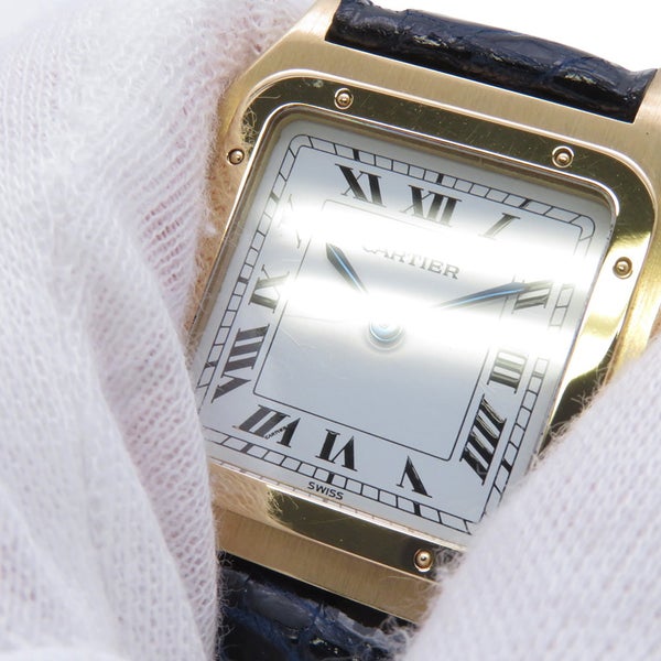 カルティエ サントス デュモン LM エクストラフラット 96054 Cartier 腕時計 白文字盤
