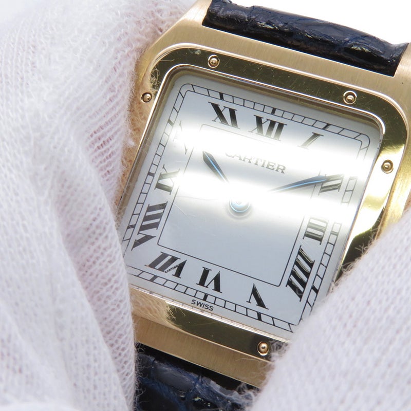 カルティエ サントス デュモン LM エクストラフラット 96054 Cartier 腕時計 白文字盤