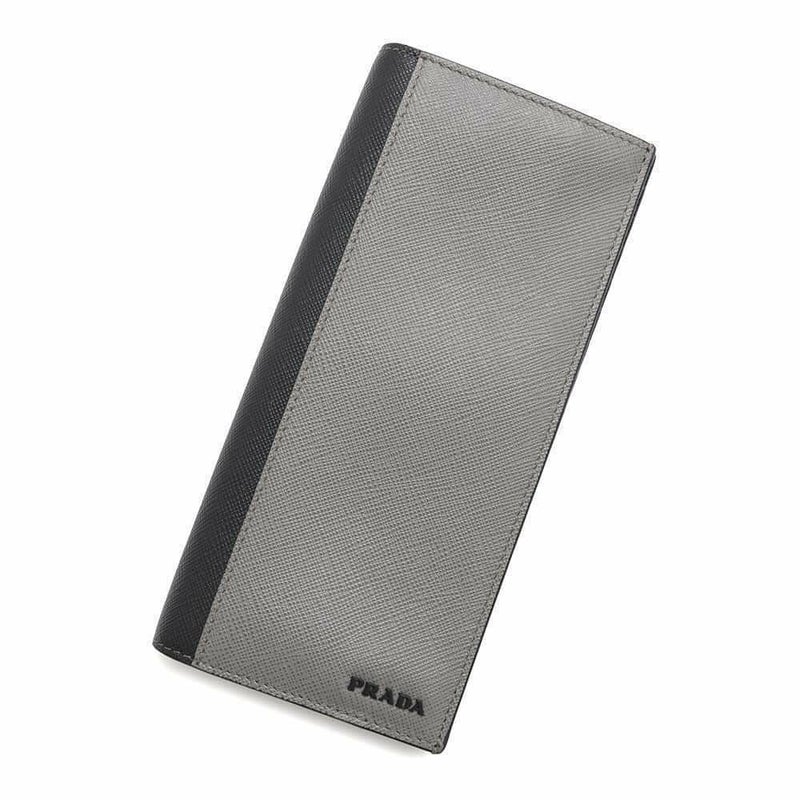 プラダ 長財布 サフィアーノ レザー 2MV836 PRADA 財布 二つ折り長財布 メンズ 黒