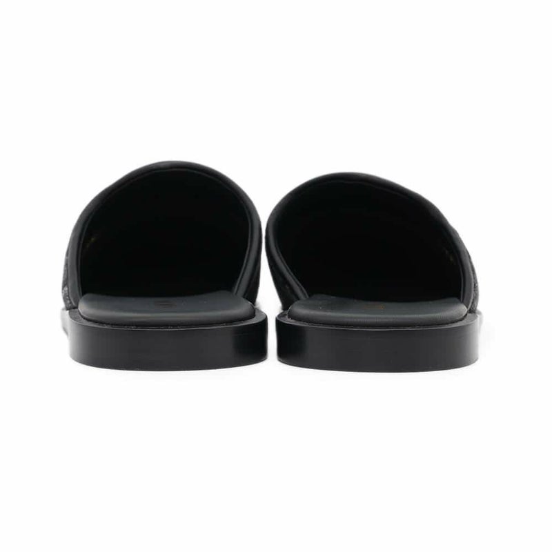 クリスチャン・ディオール サンダル オブリーク ビーズ レザー メンズサイズ41 1/2 3SV097ZCC Dior トロッター スリッパ 靴 黒