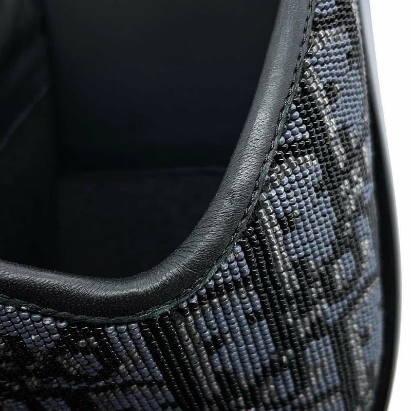 クリスチャン・ディオール サンダル オブリーク ビーズ レザー メンズサイズ41 1/2 3SV097ZCC Dior トロッター スリッパ 靴 黒