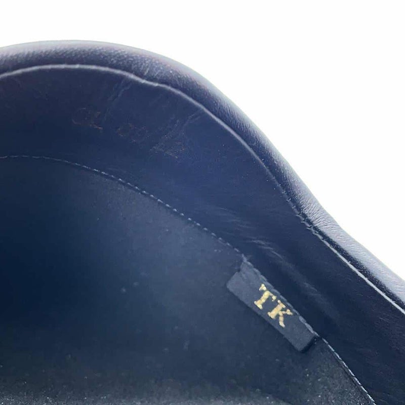 クリスチャン・ディオール サンダル オブリーク ビーズ レザー メンズサイズ41 1/2 3SV097ZCC Dior トロッター スリッパ 靴 黒