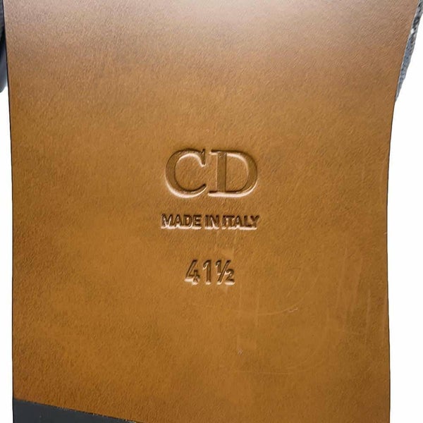 クリスチャン・ディオール サンダル オブリーク ビーズ レザー メンズサイズ41 1/2 3SV097ZCC Dior トロッター スリッパ 靴 黒