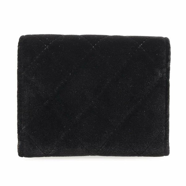 シャネル コインケース マトラッセ ココマーク ベロア ラインストーン CHANEL 財布 黒 ノベルティ