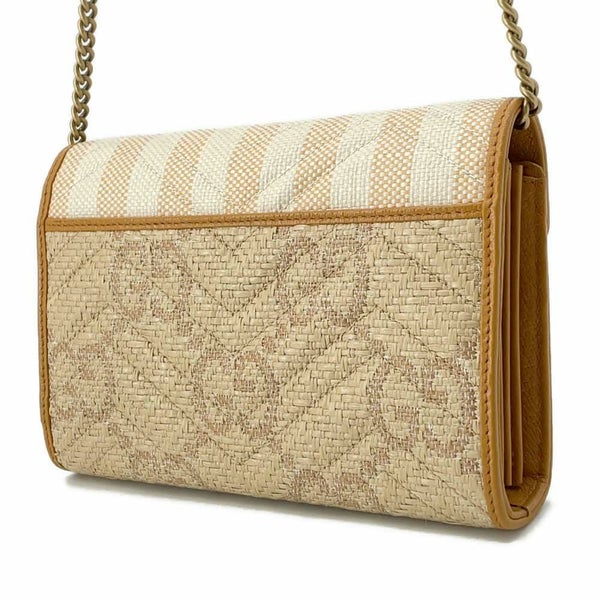 グッチ チェーンウォレット GGマーモント ラフィア 474575 GUCCI 財布 ダブルG