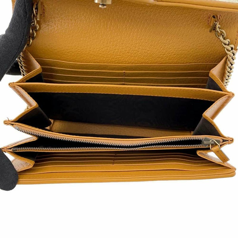 グッチ チェーンウォレット GGマーモント ラフィア 474575 GUCCI 財布 ダブルG