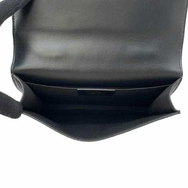 フェラガモ ショルダーバッグ ガンチーニ フラワープリント レザー Ferragamo 2wayハンドバッグ 黒