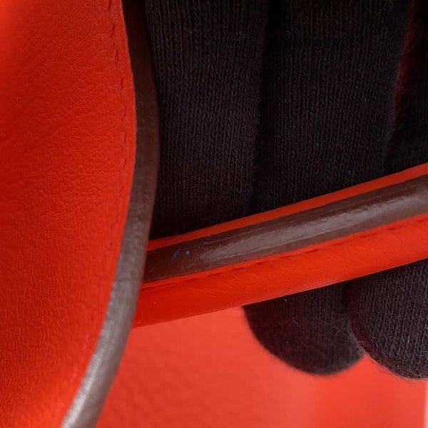 エルメス バーキン40 オレンジポピー/シルバー金具 トリヨンクレマンス T刻印 HERMES Birkin ハンドバッグ