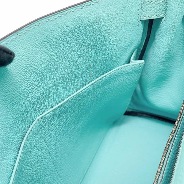 エルメス ハンドバッグ ケリー28 内縫い ブルーアトール/ゴールド金具 トゴ T刻印 2wayショルダー