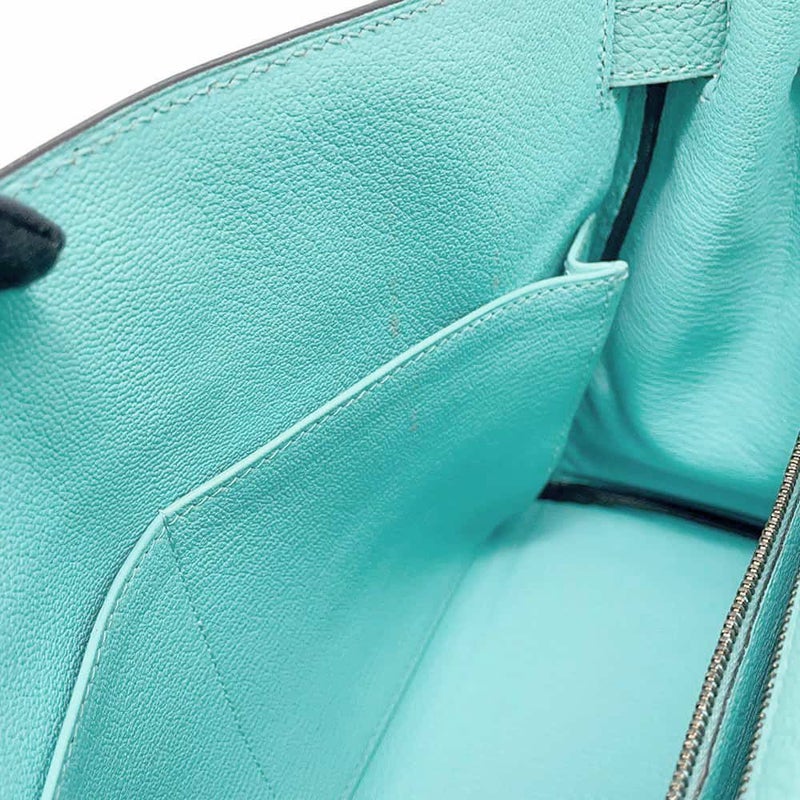 エルメス ハンドバッグ ケリー28 内縫い ブルーアトール/ゴールド金具 トゴ T刻印 2wayショルダー