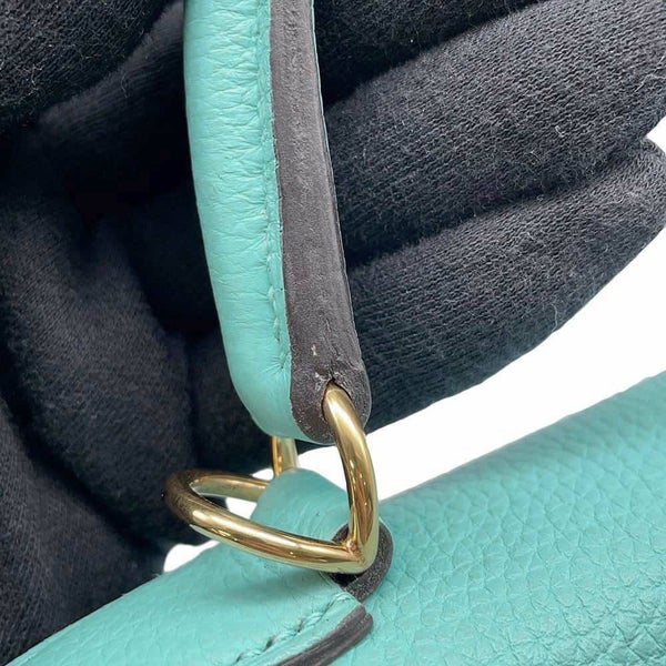 エルメス ハンドバッグ ケリー28 内縫い ブルーアトール/ゴールド金具 トゴ T刻印 2wayショルダー