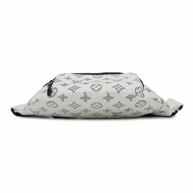 ルイヴィトン ボディバッグ モノグラム・シャドウ ラッシュ・バムバッグ M25227 LOUIS VUITTON ウエストバッグ 白