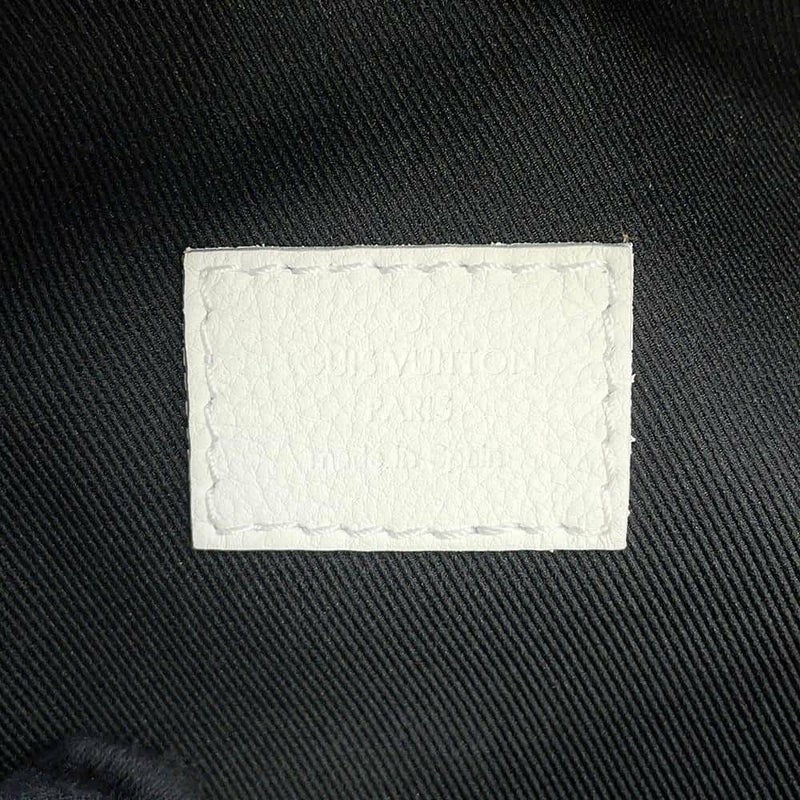 ルイヴィトン ボディバッグ モノグラム・シャドウ ラッシュ・バムバッグ M25227 LOUIS VUITTON ウエストバッグ 白