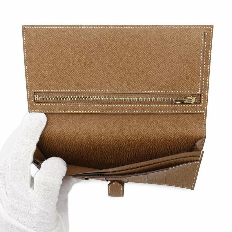 エルメス 長財布 ベアンスフレ ゴールド/ゴールド金具 エプソン W刻印 HERMES 財布