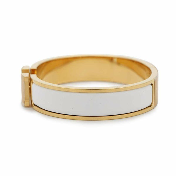 エルメス ブレスレット クリック H クリッククラックPM ホワイト/ゴールド金具 HERMES アクセサリー