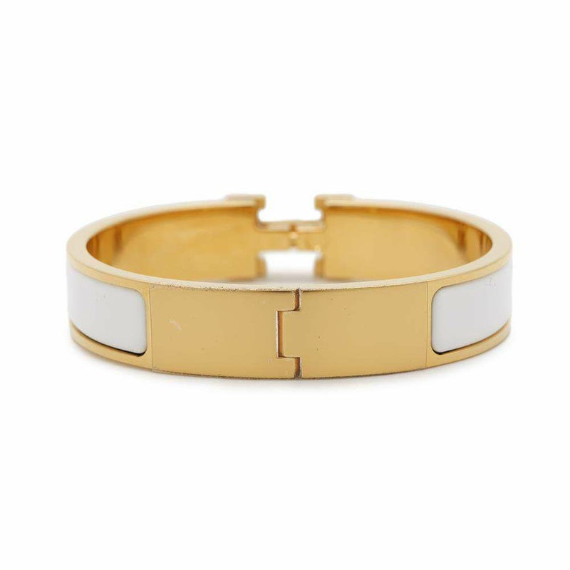 エルメス ブレスレット クリック H クリッククラックPM ホワイト/ゴールド金具 HERMES アクセサリー