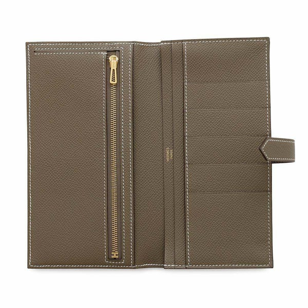 エルメス 長財布 ベアンスフレ エトゥープ/ゴールド金具 エプソン W刻印 HERMES 財布