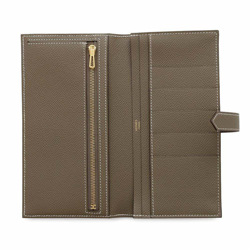 エルメス 長財布 ベアンスフレ エトゥープ/ゴールド金具 エプソン W刻印 HERMES 財布