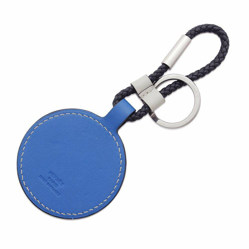 エルメス キーホルダー Hタトゥアージュ ブルーイドラ/シルバー金具