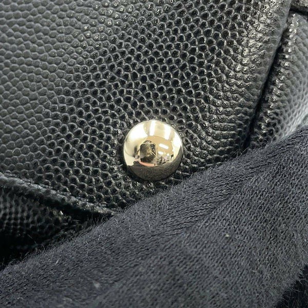 シャネル ハンドバッグ マトラッセ ココマーク フラップ キャビアスキン A92991 2way 黒