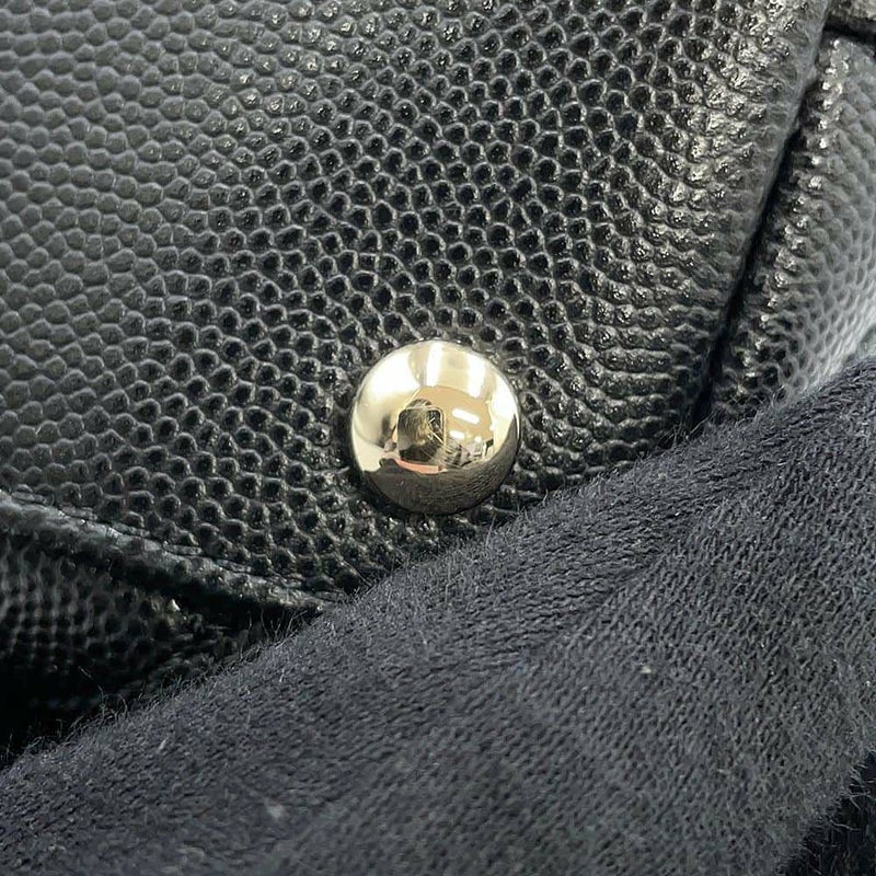 シャネル ハンドバッグ マトラッセ ココマーク フラップ キャビアスキン A92991 2way 黒