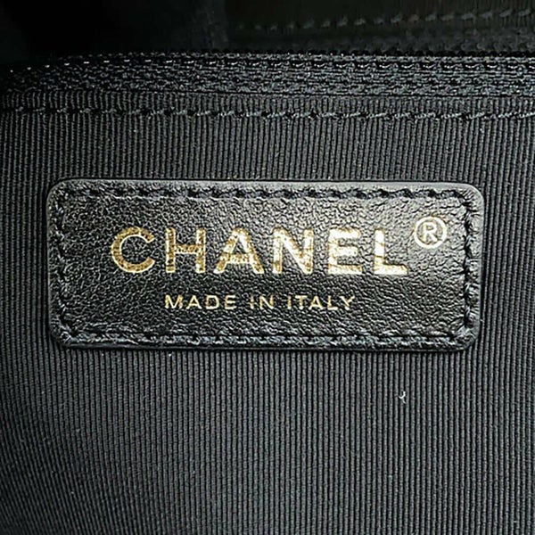 シャネル トートバッグ マトラッセ ココマーク ショッピングバッグ スモール ブルスキン AS0355 CHANEL 黒
