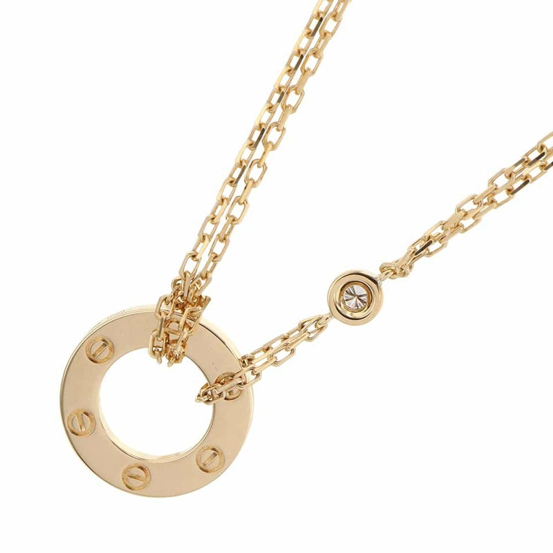 カルティエ ネックレス ラブ サークル ネックレス ダイヤモンド2P 0.03ct K18PGピンクゴールド B7219500 Cartier ジュエリー