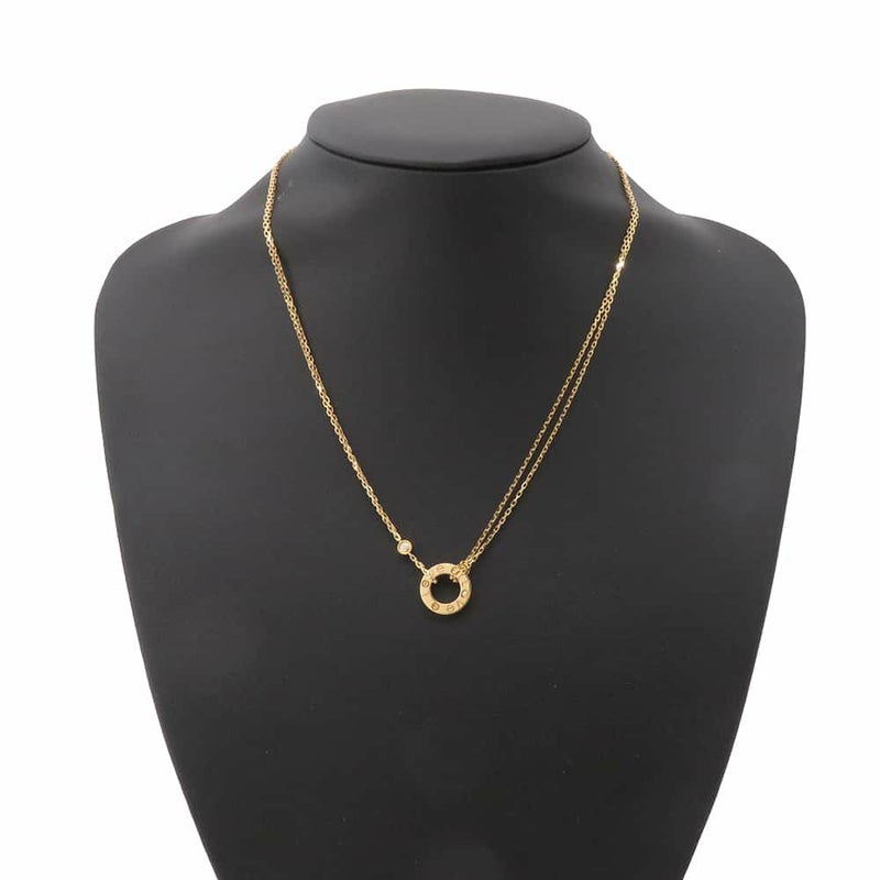 カルティエ ネックレス ラブ サークル ネックレス ダイヤモンド2P 0.03ct K18PGピンクゴールド B7219500 Cartier ジュエリー