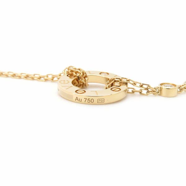 カルティエ ネックレス ラブ サークル ネックレス ダイヤモンド2P 0.03ct K18PGピンクゴールド B7219500 Cartier ジュエリー