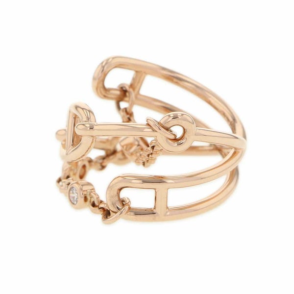 エルメス リング シェーヌダンクル カオスMM ダイヤモンド 3P 0.22ct K18PGピンクゴールド リングサイズ54 指輪