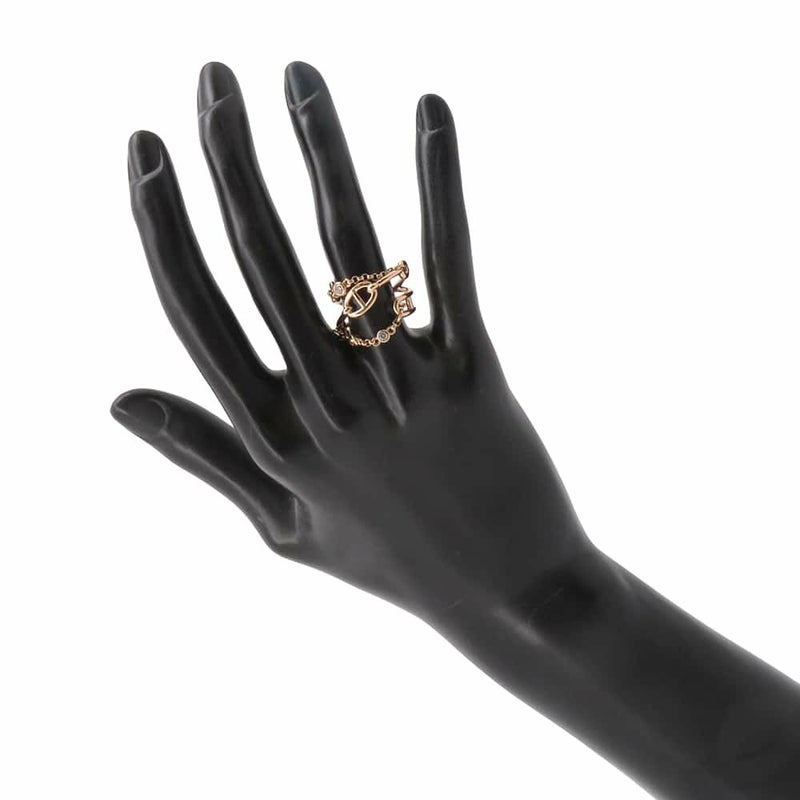 エルメス リング シェーヌダンクル カオスMM ダイヤモンド 3P 0.22ct K18PGピンクゴールド リングサイズ54 指輪