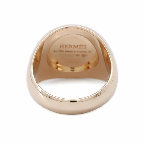 エルメス リング エクスリブリス シュヴァリエ リング K18PGピンゴールド リングサイズ52 HERMES 指輪 ジュエリー