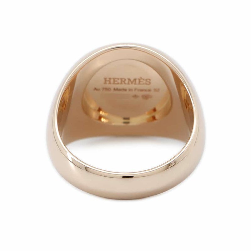 エルメス リング エクスリブリス シュヴァリエ リング K18PGピンゴールド リングサイズ52 HERMES 指輪 ジュエリー