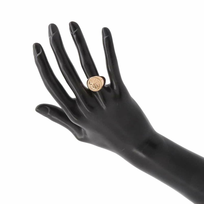 エルメス リング エクスリブリス シュヴァリエ リング K18PGピンゴールド リングサイズ52 HERMES 指輪 ジュエリー