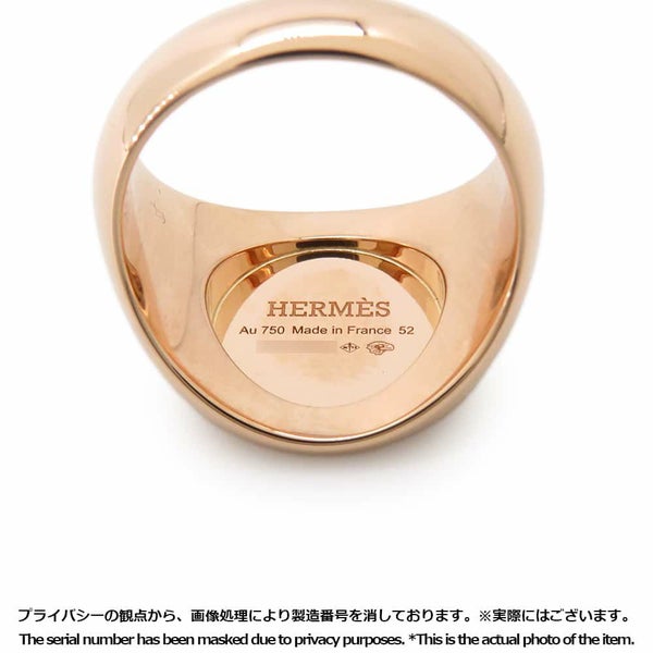 エルメス リング エクスリブリス シュヴァリエ リング K18PGピンゴールド リングサイズ52 HERMES 指輪 ジュエリー