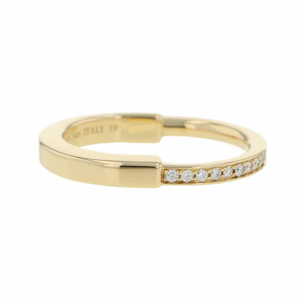 ティファニー リング ロック リング ダイヤモンド 0.14ct K18YG