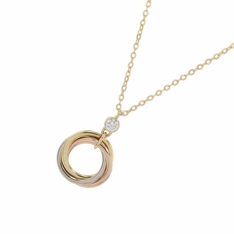 カルティエ ネックレス トリニティ ネックレス ブリリアントカット ダイヤモンド 0.05ct K18YG/K18PG/K18WG B7224852