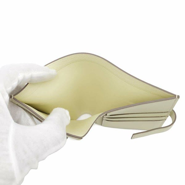 エルメス 二つ折り財布 Hパッサン コンパクト ジョーヌミルトン/シルバー金具 エプソン W刻印