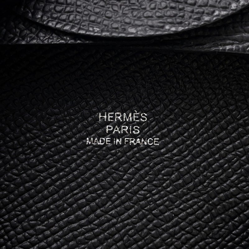 エルメス コインケース バスティア ブラック エプソン W刻印 HERMES 財布